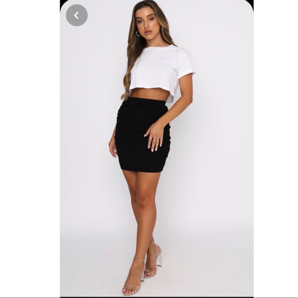 Burning Skies Black Mini Skirt